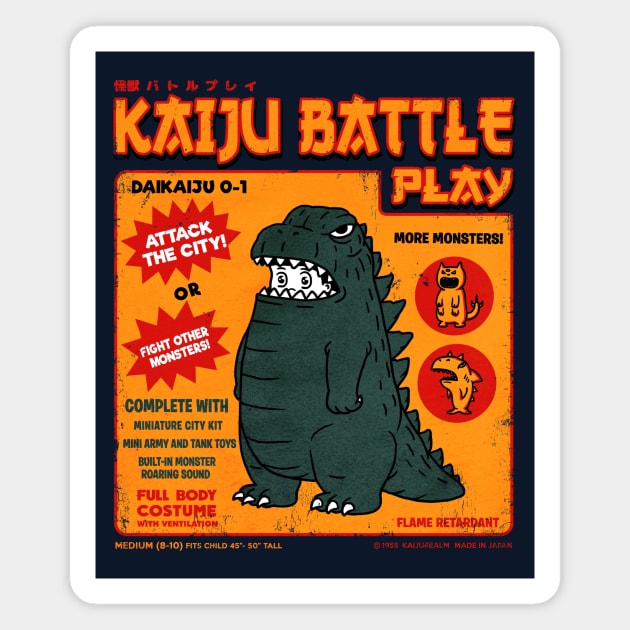 Kaiju Battle Player 1 Magnet by pigboom